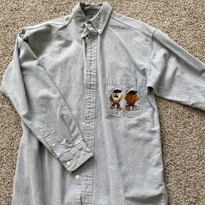 Acme Clothing Taz Devil Looney Tunes Button Down